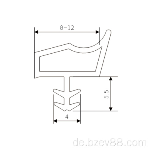 Verglasungsdichtung für Holztür